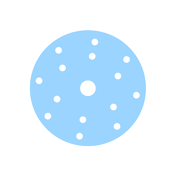 Абразив в кругах D=150мм с 15 отв. на cинт. ткани H320,CLED-S-HP-15-D150-0320, 100 шт./уп.