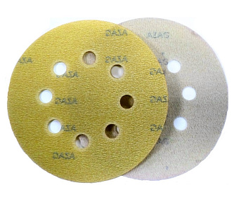 Наждачная бумага NO NAME в кругах  P0150, D=125 mm, с 8 отв., желтая