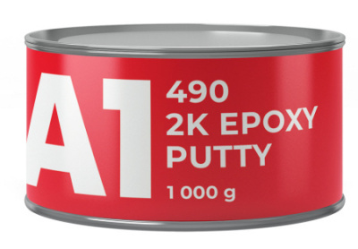 Шпатлевка А1 490 Epoxy  2К эпоксидная 1 кг + отвердитель (490 Epoxy hardener) 0,5 кг.