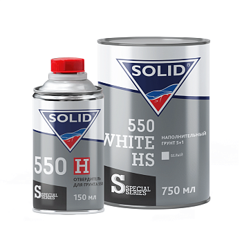 Грунт наполнительный 5+1 SOLID 550 WHITE HS (750+150мл), цвет: белый ( комп)