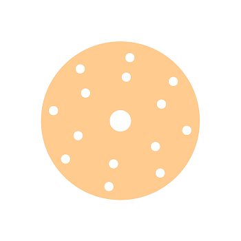 Абразив в кругах D=150мм с 15 отв. на пленке H1500,Z-CLED-TK-HP-15-D150-1500, 100 шт./уп.