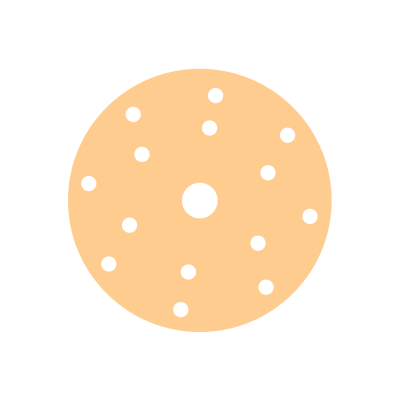 Абразив в кругах D=150мм с 15 отв. на пленке H1500,Z-CLED-TK-HP-15-D150-1500, 100 шт./уп.