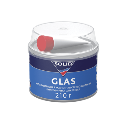 Шпатлевка наполнительная SOLID GLAS - (210 гр)  усиленная стекловолокном