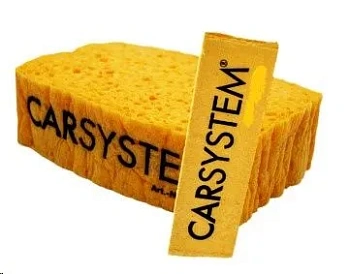 Губка прессованная с логотипом Carsystem