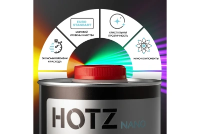 Лак акриловый 2К HS 2+1 HOTZ SUPER CRYSTAL б/ж 1л + отвердитель HOTZ 500мл 