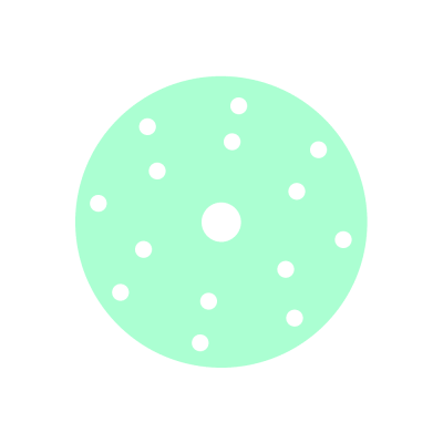 Абразив в кругах D=150мм с 15 отв. на cинт. ткани H600,CLED-S-HP-15-D150-0600, 100 шт./уп.