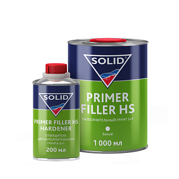 Грунт наполнительный  5+1 SOLID PRIMER FILLER HS WHITE (1000+200мл) цвет: белый (комп.) 