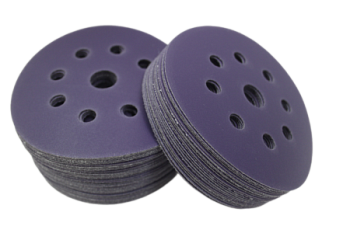 Наждачная бумага CERAMAX PURPLE FILM  P120 в кругах D=125 мм, 9 отв.