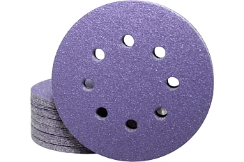 Наждачная бумага CERAMAX PURPLE FILM  P40 в кругах D=125 мм, 8 отв.