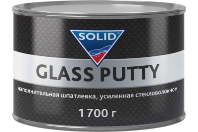 Шпатлёвка наполнительная, усиленная стекловолокном  SOLID PROFESSIONAL LINE GLASS PUTTY - (1700 гр.)