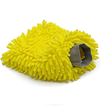 Микрофибровая варежка с косичками АdolfВuher Chenille Microfiber Wash Mitt, 1400г желтая: Купить выгодно в Воронеже с доставкой