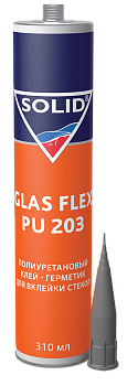 Клей для вклейки стекол SOLID GLAS FLEX PU 203 Однокомпонентный полиур. 310мл 3ч
