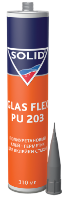Клей для вклейки стекол SOLID GLAS FLEX PU 203 Однокомпонентный полиур. 310мл 3ч