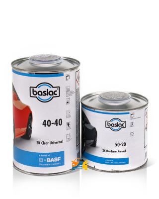 Лак 40-40 BASLAC 2K HS, 1л + 50-20 Отвердитель стандартный 0,5л