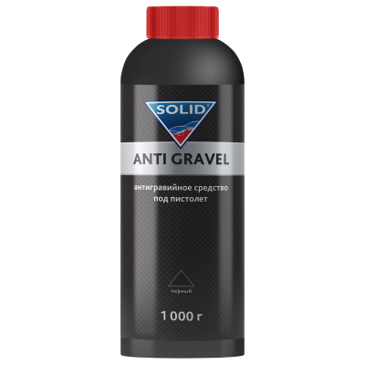 Антигравийное средство под пистолет, SOLID PROF ANTI GRAVEL (1кг)  цвет: черный (ПЭТ)