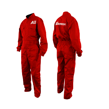 Комбинезон технолога красный вышивка А1_refinish_р-р 52-54 рост 170-176