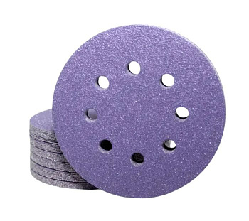 Наждачная бумага CERAMAX PURPLE PAPER в кругах D=125 мм, 8 отв., P100 в Воронеже