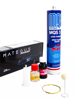 Набор для вклейки стекол MATEQUS- клей 512 (1шт), праймер 15мл (1шт), аппликатор (1шт)