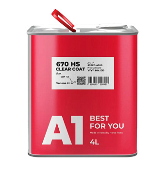 Лак А1 670 HS CLEAR COAT + Отвердитель 670  HARDENER (4л+2л)