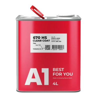 Лак А1 670 HS CLEAR COAT + Отвердитель 670  HARDENER (4л+2л)