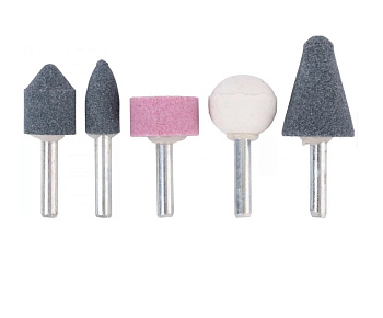 Шарошки абразивные по металлу  5шт, штифт 6мм (большие) 36463 