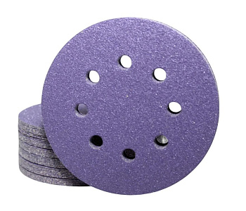 Наждачная бумага CERAMAX PURPLE PAPER в кругах D=125 мм, 8 отв., P320 в Воронеже