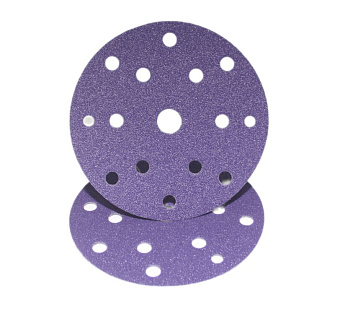 Круг шлифовальный 150 мм CERAMAX PURPLE FILM 15 отверстий, P800 (уп. 50 шт.)